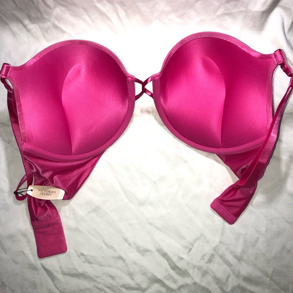 Victoria Secret Bombshell Plunge Pink 36DD - Picture 2 of 3
